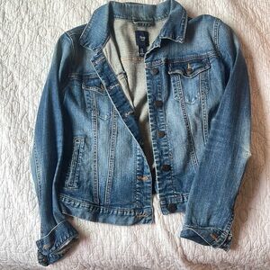 Gap Distressed Denim Jacket